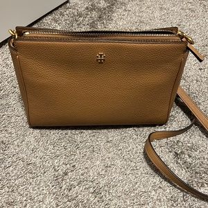 Brown Tory Burch cross body purse